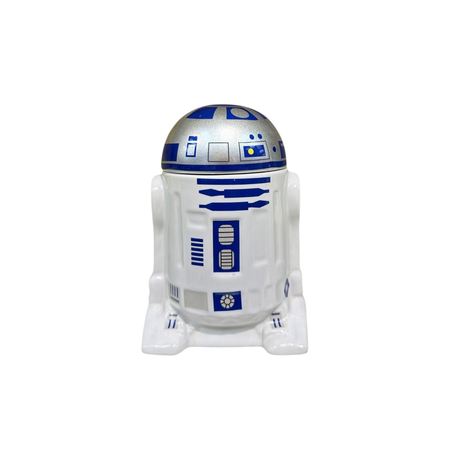 Taza arturito con tapa  moldeada r2-d2