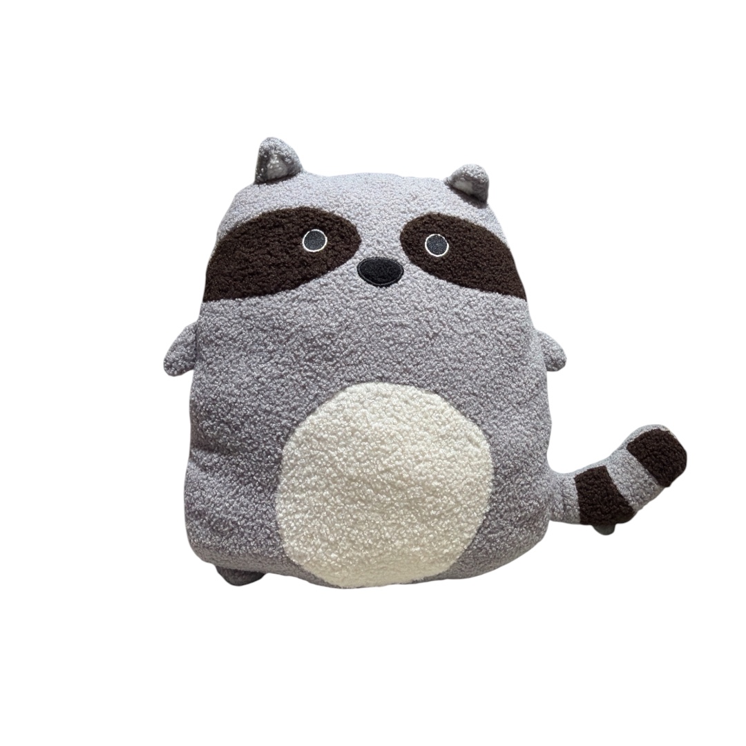 Almohada algodonada mapache
