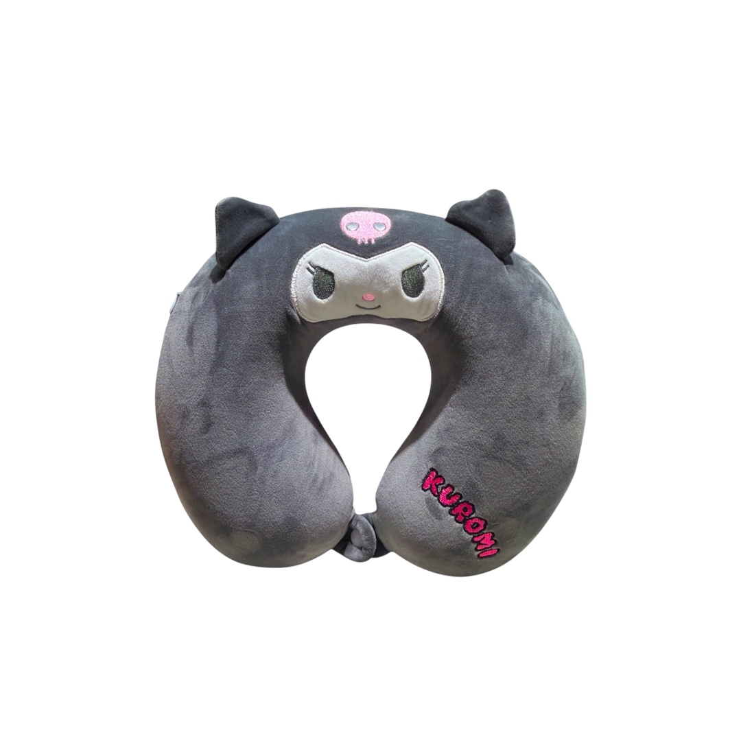 Almohada cuello kuromi negra suave