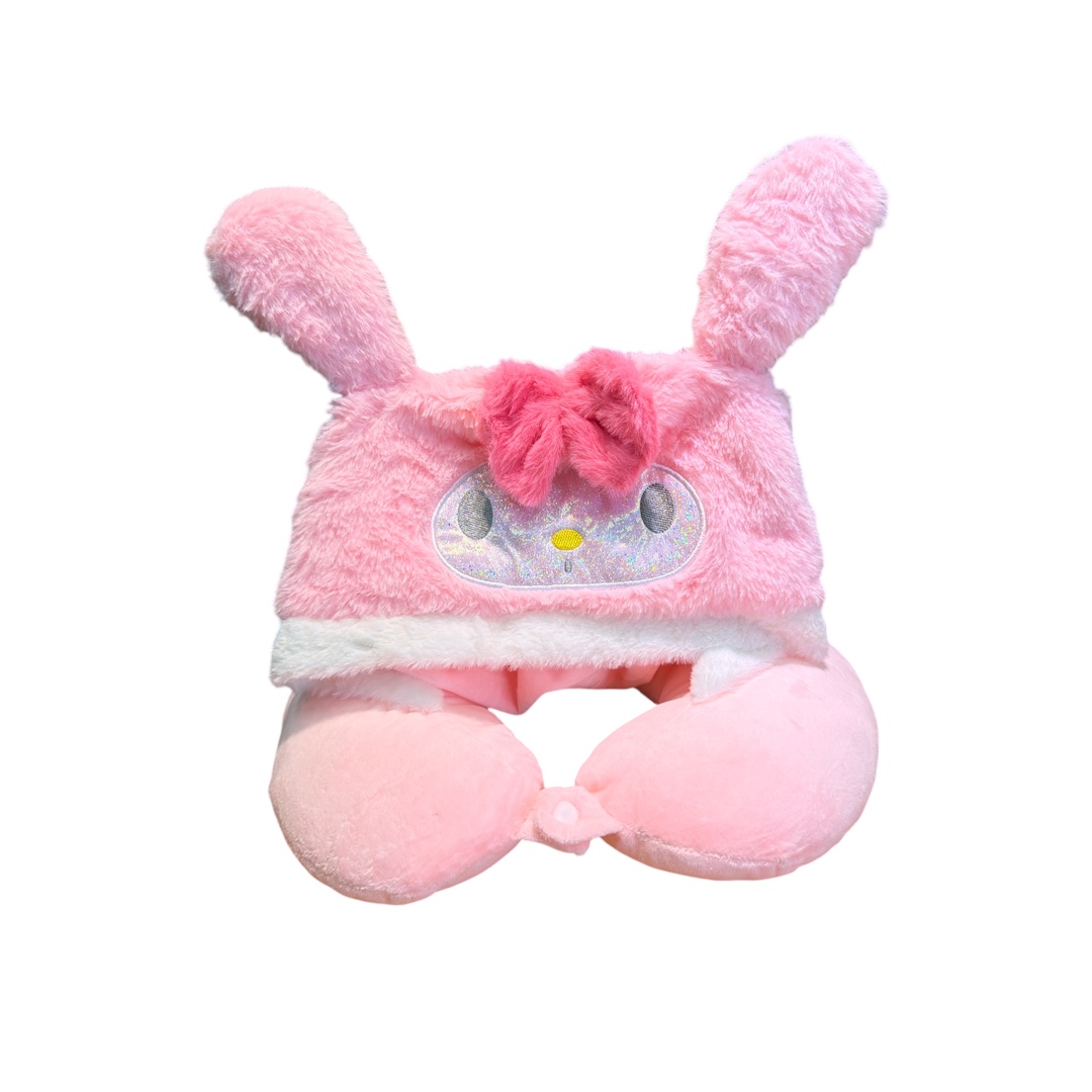 Almohada cuello con gorro peludito my melody