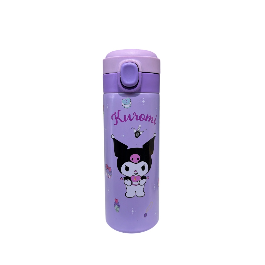 Termo de aluminio mediano kuromi