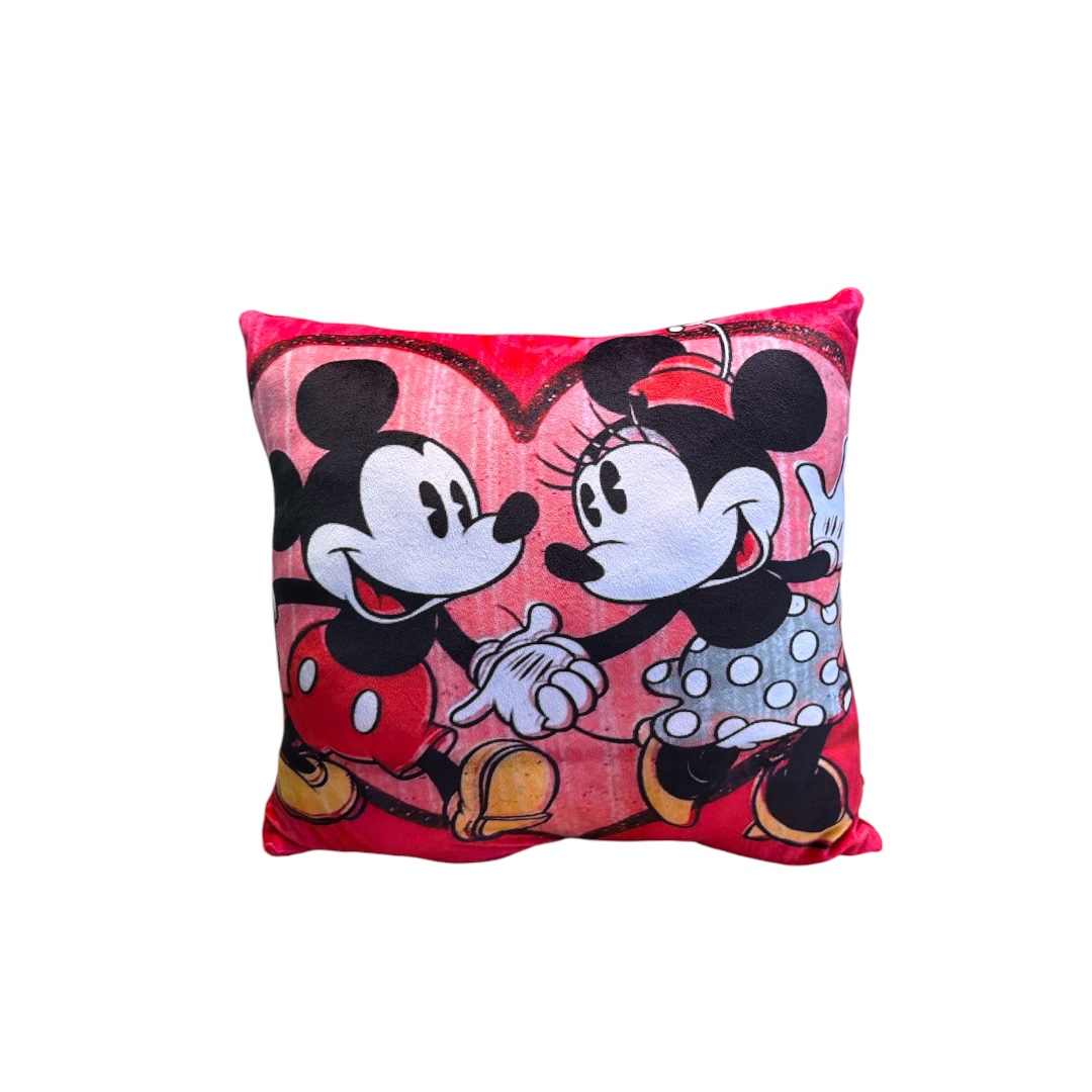 Almohada cuadrada mickey y minnie